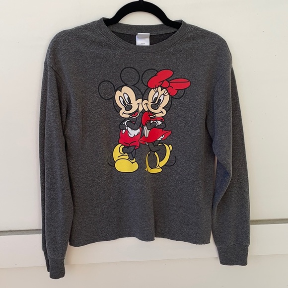 Disney Tops - Disney Micky and Minnie Cropped Sweatshirt